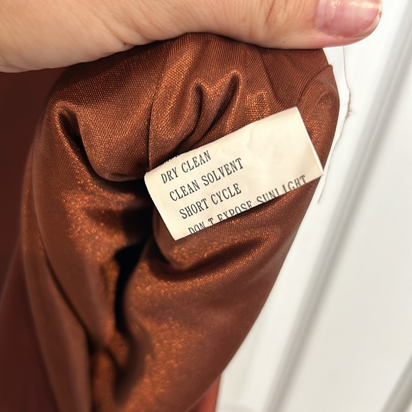Revelry Skye Satin Maxi Dress Bridesmaid Gown Terracotta Rust - 709 Brown Sz 4 - Picture 7 of 7